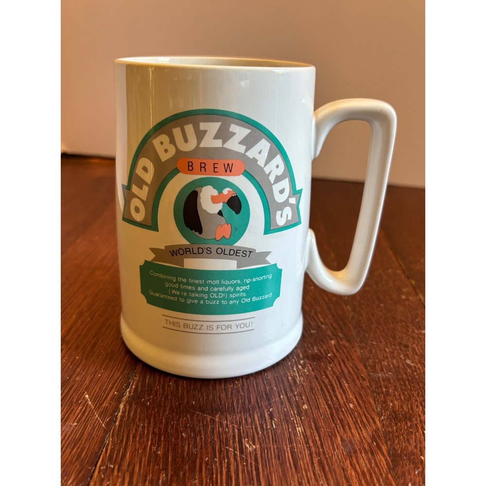 Vintage 1987 Hallmark Party Express Old Buzzards Brew Ceramic Beer Stein Mug